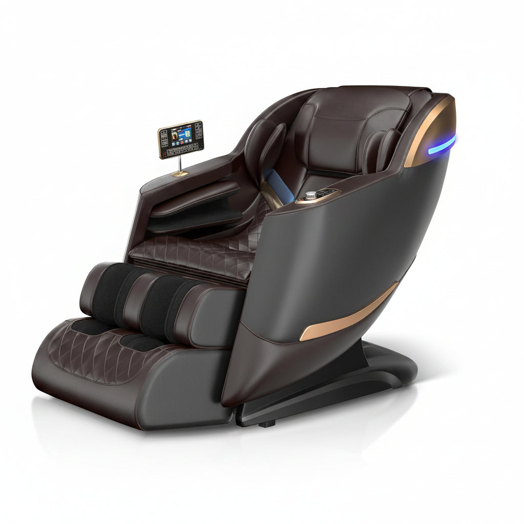 Massage Chair Full Body 53" Sl-Track Zero Gravity Shiatsu, Brown