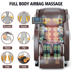 Full Body Massage Chair with Zero Gravity, Heated Back & Legs, 20 Airbags, Bluetooth, Shiatsu Recliner for Home