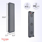 HG1000 Full Body Red Light Therapy Panel, 200 Leds, 660Nm Red & 850Nm Near-Infrared Light, Built-In Timer, Door Hanging Kit