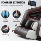 Full Body Massage Chair with Zero Gravity, Heated Back & Legs, 20 Airbags, Bluetooth, Shiatsu Recliner for Home