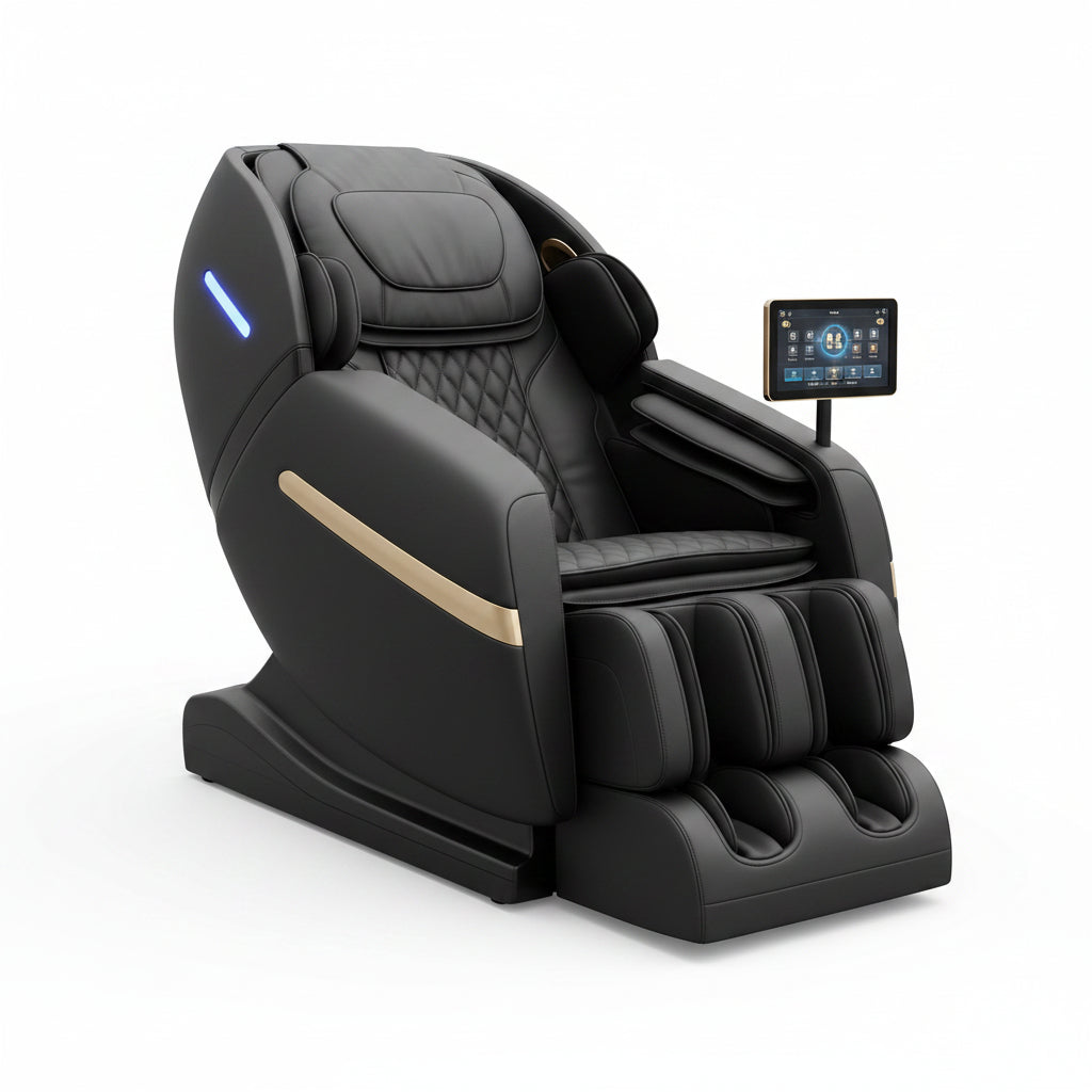 Massage Chair Full Body 53" Sl-Track Zero Gravity Shiatsu, Black