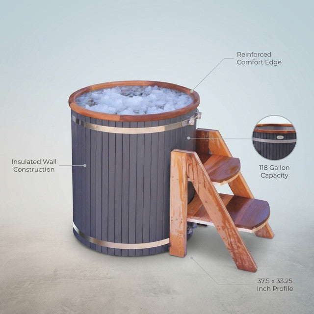 Cold Therapy 1 Person Ice Bath 118 Gallon Cold Plunge 37.5" X 33.25" — Lifestyle