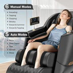 Massage Chair Full Body 53" Sl-Track Zero Gravity Shiatsu, Black