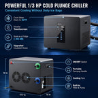 1/3HP Ice Bath Chiller & 148Gal Cold Plunge Tub Bundle