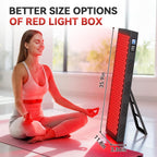 Red Light Therapy Box, 5In1 LED with 630-660-810-830-850, Metal Case, 3 Modes Red Light Panel with Soft Belt, 6 Timing Set - 9 Pulse Modes - 4-Level - Red Light Therapy Panel for Body