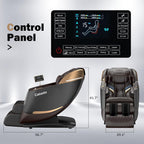 Massage Chair Full Body 53" Sl-Track Zero Gravity Shiatsu, Brown