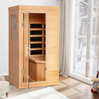 Mini Sauna, Low Emf Far Infrared Sauna, Home Spa Sauna with Bluetooth Speakers