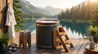 Cold Therapy 1 Person Ice Bath 118 Gallon Cold Plunge 37.5" X 33.25" — Lifestyle