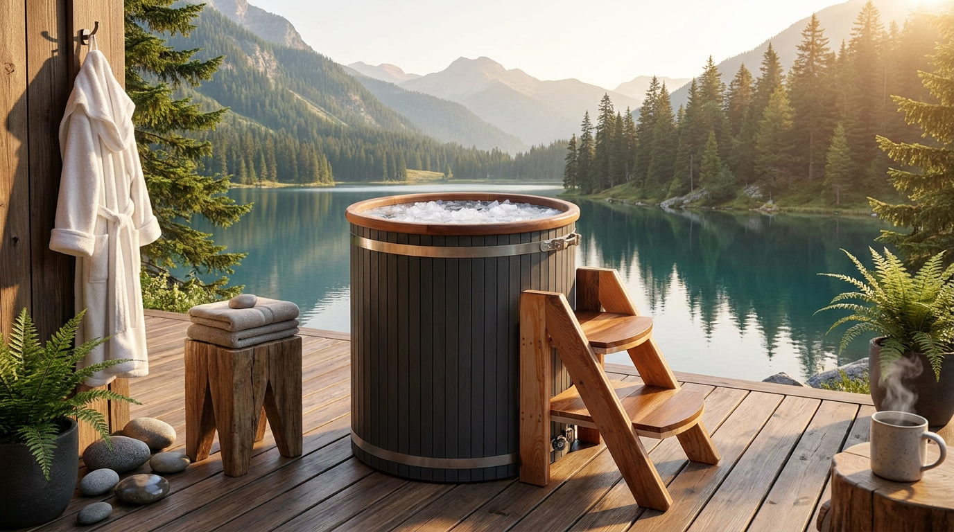 Cold Therapy 1 Person Ice Bath 118 Gallon Cold Plunge 37.5" X 33.25" — Lifestyle